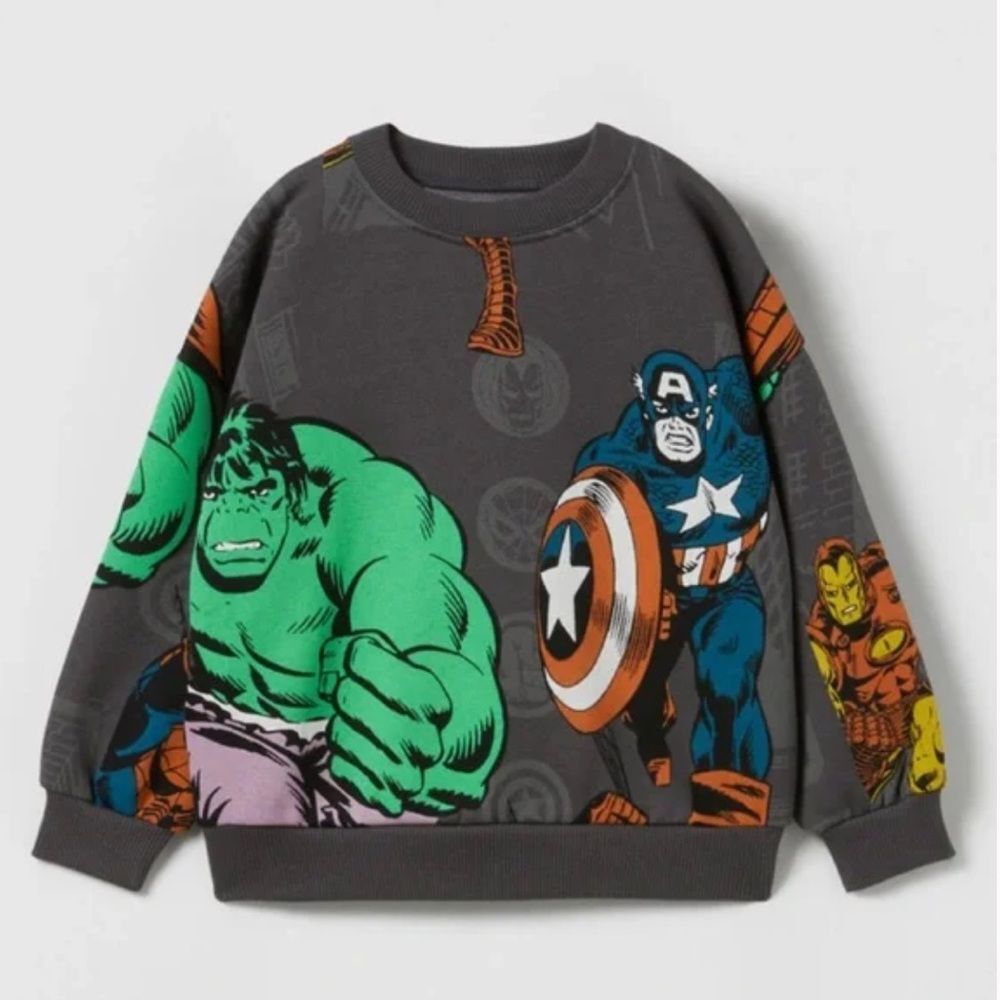 New no tags baby zara Marvel Avengers Pullover Sweatshirt 12/18 months